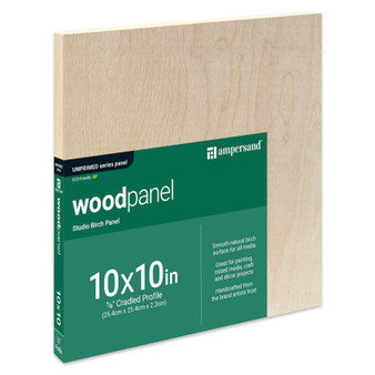 Ampersand Woodpanel 7/8" Cradled 10x10"