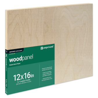 Ampersand Woodpanel 7/8" Cradled 12x16"