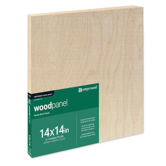 Ampersand Woodpanel 7/8" Cradled 14x14"