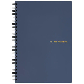 Mnemosyne Soft Notebook Spiral Lined A5 Navy Blue