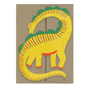 Isatopia Die Cut Card Yellow Dino