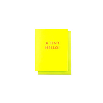 Next Chapter Studio Mini Risograph Card "A Tiny Hello!" Lime