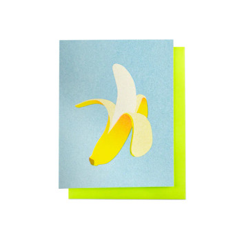 Next Chapter Studio Risograph Greeting Card Banana Split