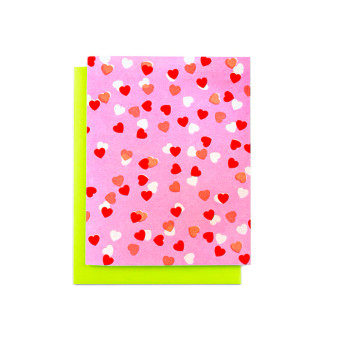 Next Chapter Studio Risograph Greeting Card Heart Confetti