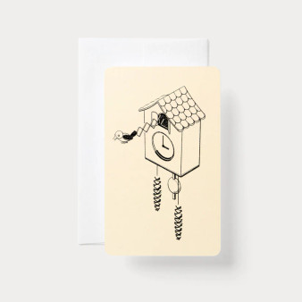 Nandaka Flat Card & Envelope Cuckoo Clock