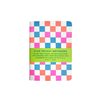 Next Chapter Studio Risograph Pocket Notebook Checkers
