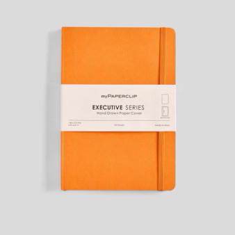 MyPaperclip Executive Series Notebook Soft Cover A5 6x8" Blank Orange