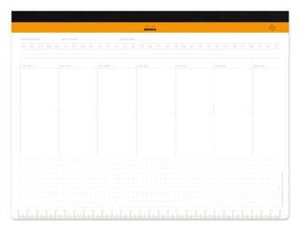 Rhodia Undated Weekly Desk Pad 11x8"