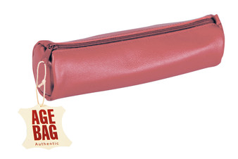 Clairefontaine Genuine Leather Round Pencil Case Rose