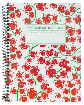 Michael Roger Press Decomposition Book Sprial Bound Ruled Bleeding Hearts
