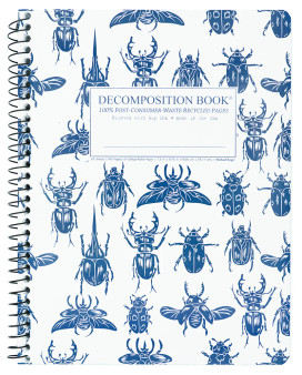Michael Roger Press Decomposition Book Sprial Bound Ruled Beetles