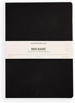 MyPaperclip Neo Basic Sewn Notebook A4 8x11 Plain Black