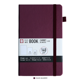 Sakura Notebook Ruled 5x8" Mulberry