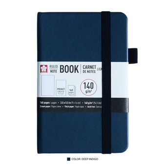 Sakura Notebook Ruled 3.5x5.5" Deep Indigo