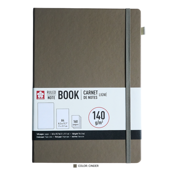 Sakura Notebook Ruled 8x11" Cinder
