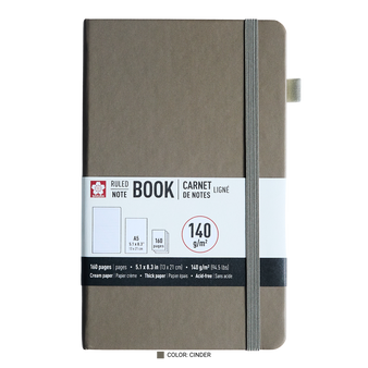 Sakura Notebook Ruled 5x8" Cinder