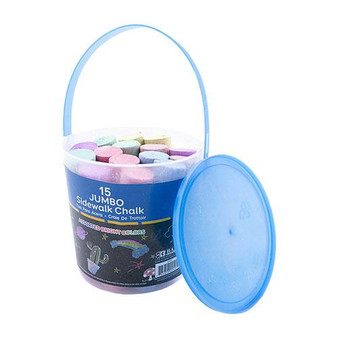 Bazic Products Sidewalk Chalk Jumbo 15 Color Bucket