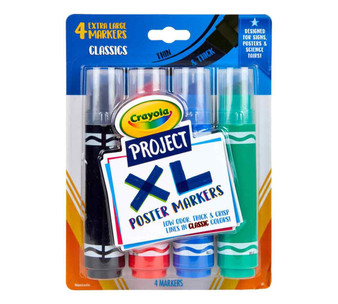 Crayola XL Poster Markers 4 Classic Colors