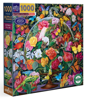 Eeboo 1000 Piece Puzzle Butterfly Still Life
