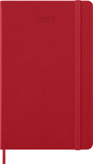 Moleskine Classic Weekly Planner 2027 12 Month Large Hard Cover Scarlet Red