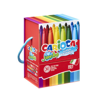 Carioca JUMBO Felt Tip Washable Marker 30 Set