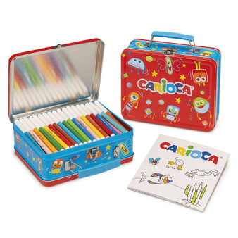 Carioca Felt Tip Marker 100 Piece Tin Box