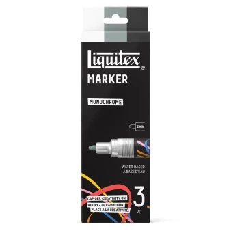Liquitex Paint Marker 2mm Monochromatic 3 Piece Set
