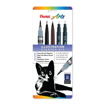 Pentel Illustration Starter Kit 5 Pack