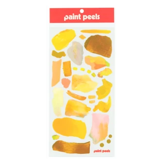 Paint Peels Stickers Vibrant Yellows
