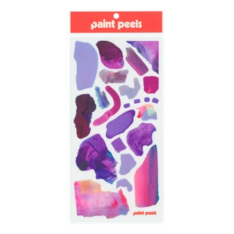 Paint Peels Stickers Vibrant Purples