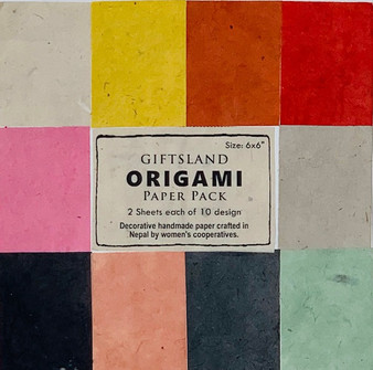 Giftsland Origami Pack Solid Lokta Colors 20 Pack