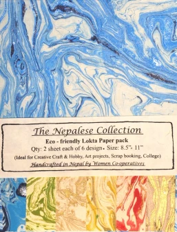 Giftsland Lokta Paper Pack Blue Marble