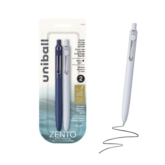 Uniball Zento Gel Ink Retractable Pens .7mm Muted 2 Pack