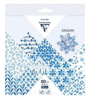 Clairefontaine Origami Paper 60 Sheets 6x6" Shibori Floral