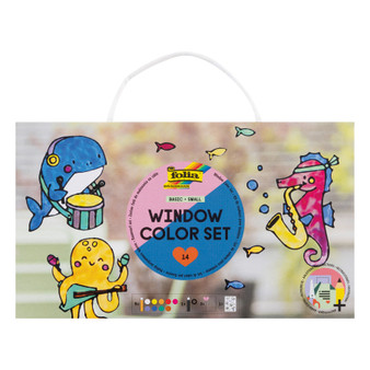 Folia Window Cling Set of 10 Basic Colors