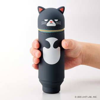 Punilabo Silicone Pen Case Dark Grey Cat