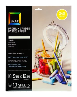 UART Premium Sanded Pastel Paper 9x12 #240 10 Pack
