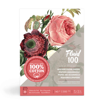 Fluid 100 Fold-over Pad 140lb 9x12 Hot Press