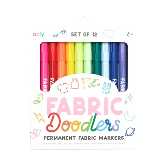 OOLY Fabric Doodlers Markers Set of 12