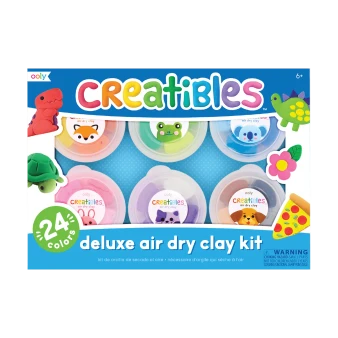 OOLY Creatibles Deluxe Air Dry Clay Kit Set of 24 Colors