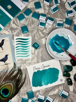 Stoneground Paint Watercolor 1/2 Pan Paris Green