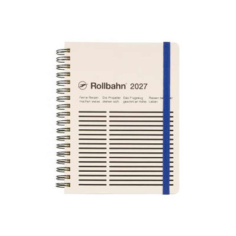 Rollbahn 2027 Monthly Diary Planner 6x7" Mono Line