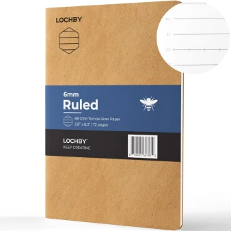 LOCHBY Tomoe River Notebook A5 6x8" Ruled
