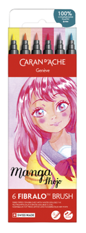 Caran d'Ache Fibralo Brush Manga Shojo Set of 6