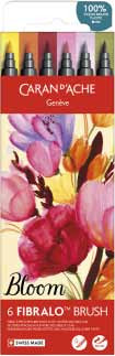 Caran d'Ache Fibralo Brush Bloom Set of 6