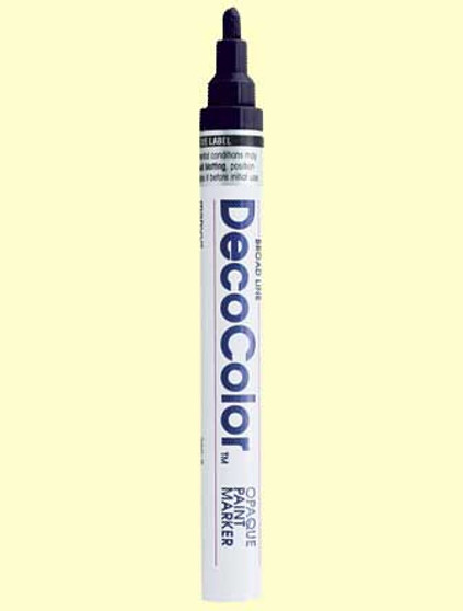 Marvy Uchida DecoColor Paint Marker 6mm Broad Cream Yellow