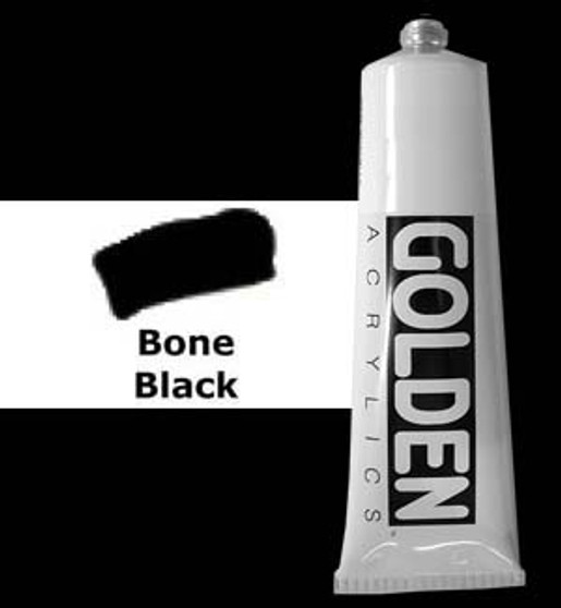 Golden Artist Colors Heavy Body Acrylic: 2oz Bone Black