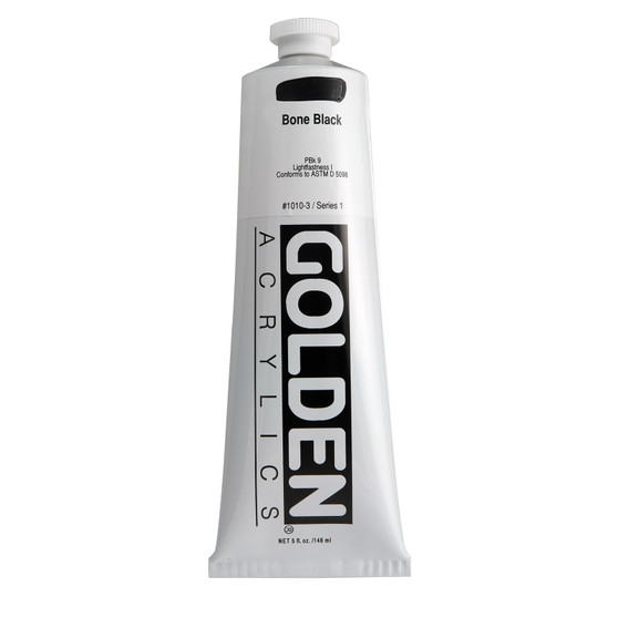 Golden Artist Colors Heavy Body Acrylic: 5oz Bone Black