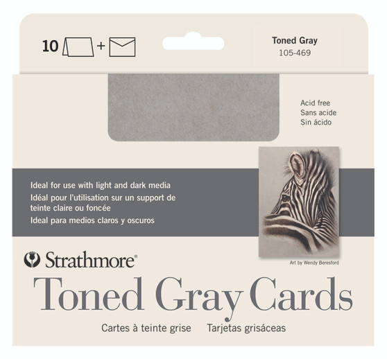 Blank 5x7 Gray Tone Cards and envelopes for artist card making