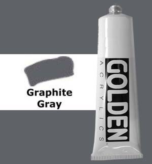 Golden Artist Colors Heavy Body Acrylic: 2oz Graphite Gray